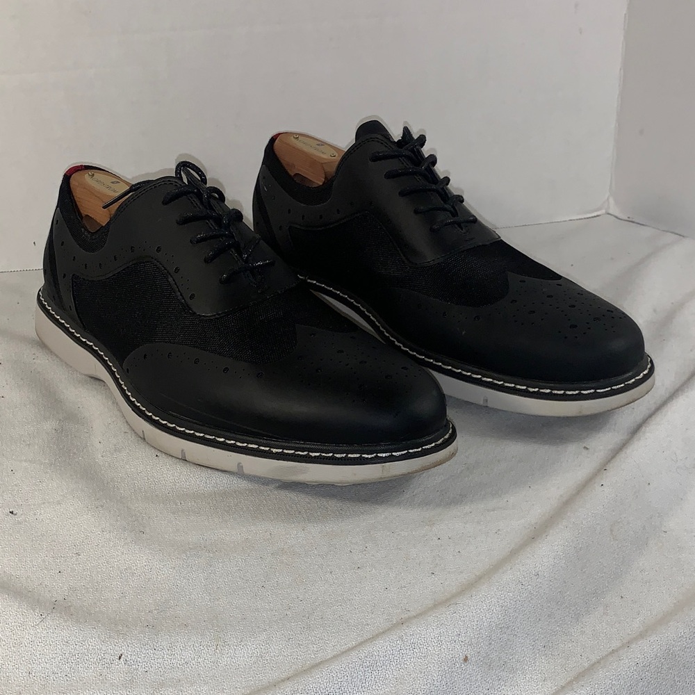 Stacy Adams Men's Summit  Black Wingtip Dress Shoes - Classic Lace-Up Oxford